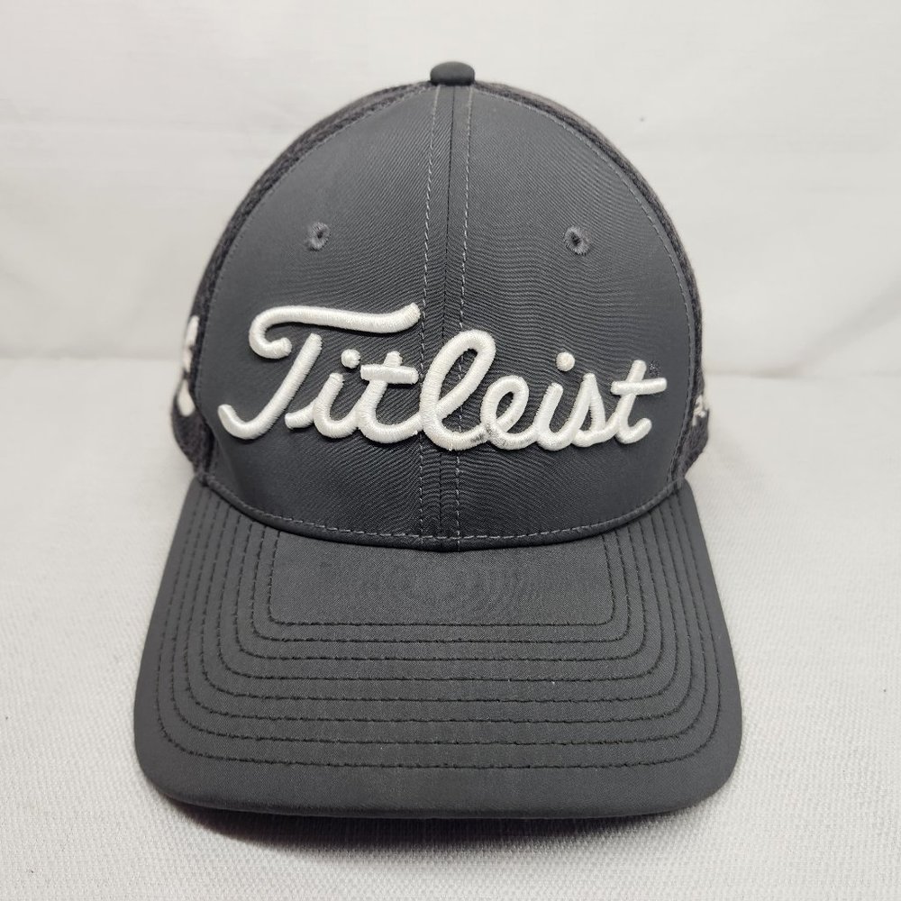 Titleist New Era FJ Mens Gray Fitted Trucker Baseball Hat Small / Medium